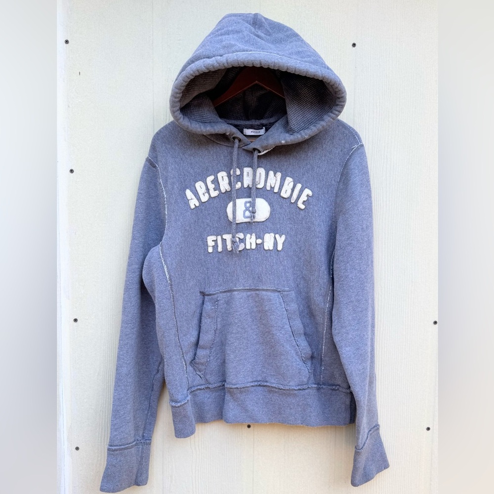Y2K Abercrombie & Fitch Muscle Heavyweight Reverse weave Thermal Hoodie Size M